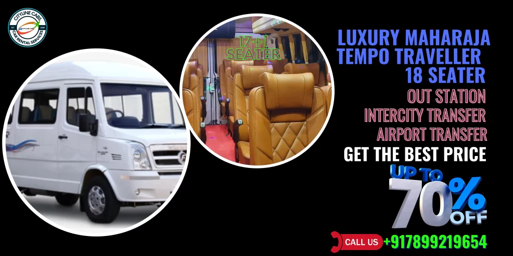 maharaja tempo traveller Rental 9.10.14.16.18 Seater in Malleshwaram