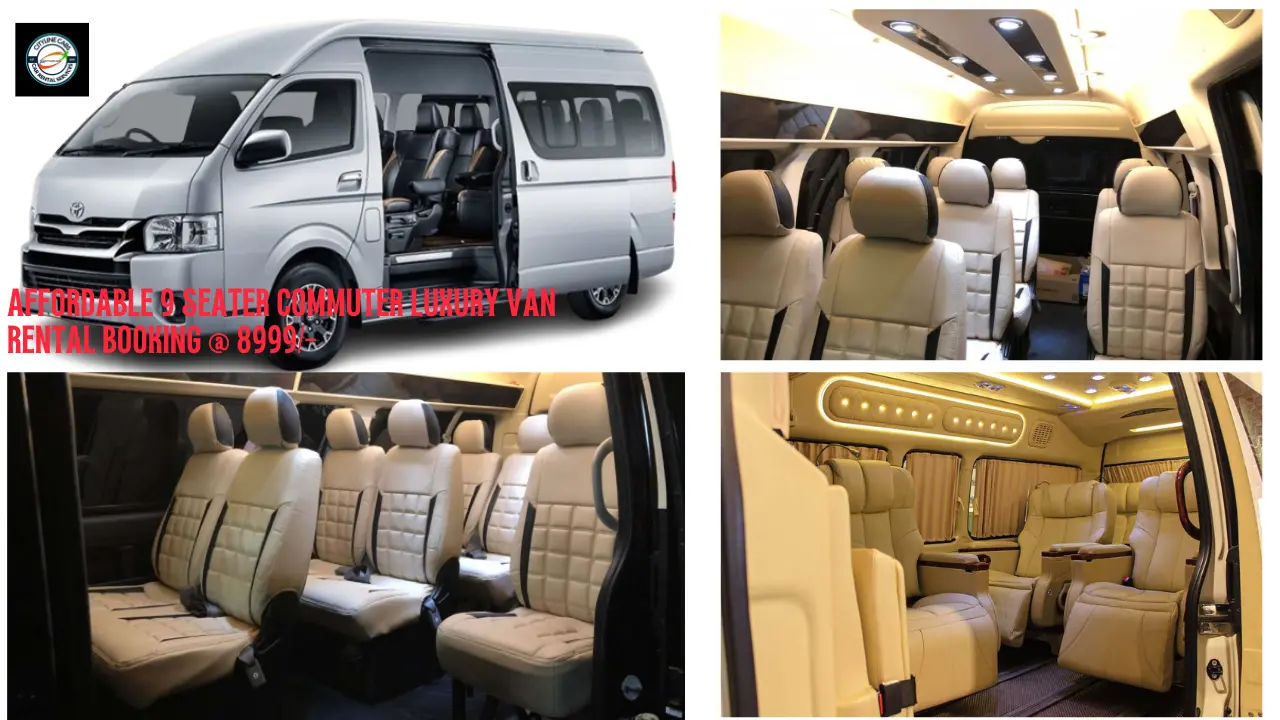 Spacious and Luxurious Interior : Affordable 9 Seater Commuter Luxury Van Rental Booking @ 8999