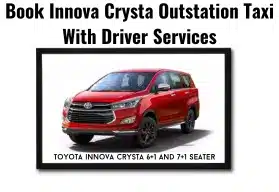 Book Innova Crysta Outstation Taxi With Driver Services